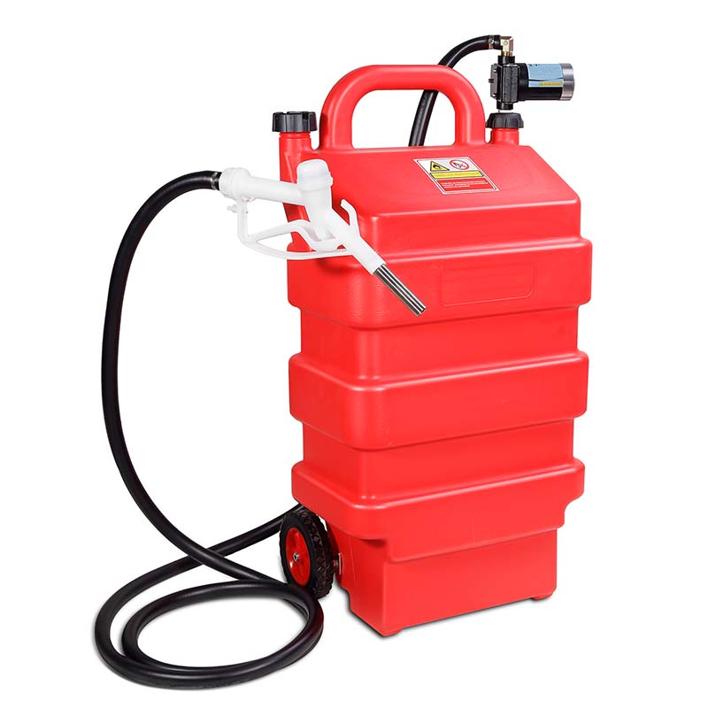 16 Gallon Fuel Caddy Tank na may 12V Automatic Gasoline Transfer Pumps